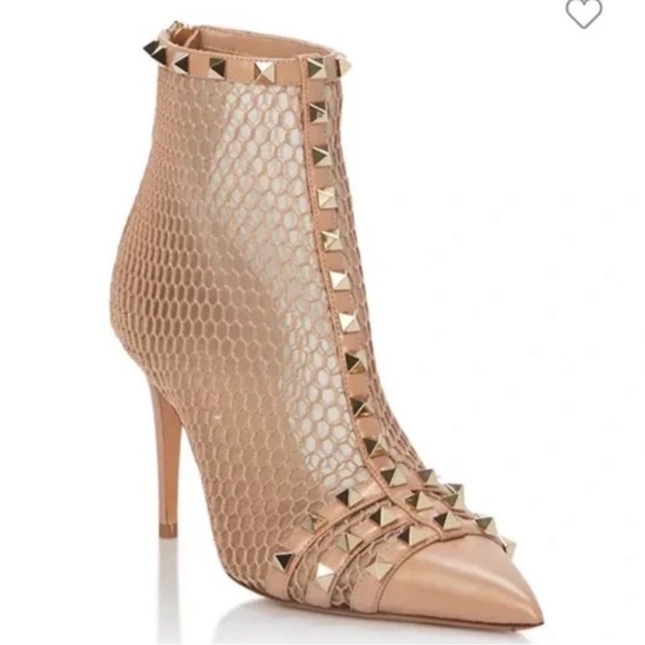 Valentino Garavani Alcove Mesh Rockstud Booties - Picture 2 of 11